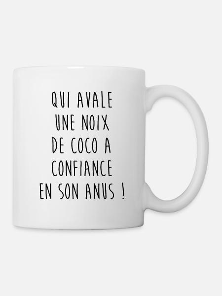 ...une noix de coco - Mug blanc - blanc