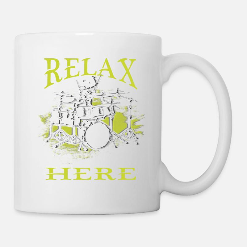 Relax, the drummer's here - Mug - white
