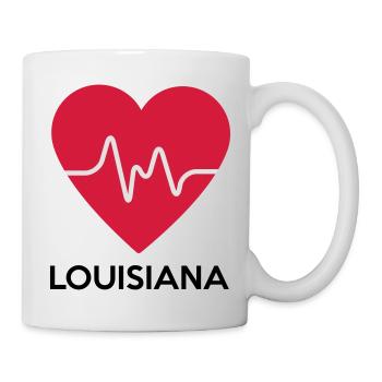 Herz Louisiana - Tasse - Weiß - Rechts