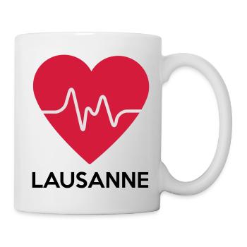 coeur de Lausanne - Mug blanc - blanc - Droite