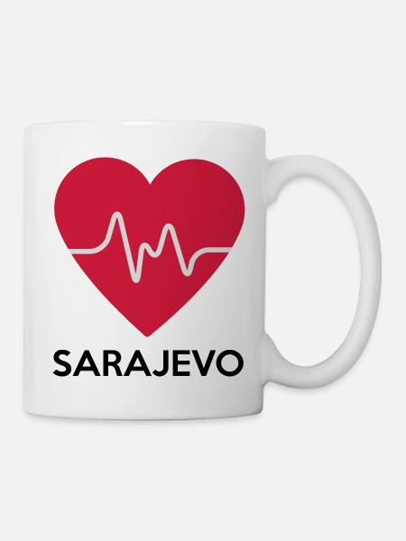 coeur Sarajevo - Mug blanc - blanc