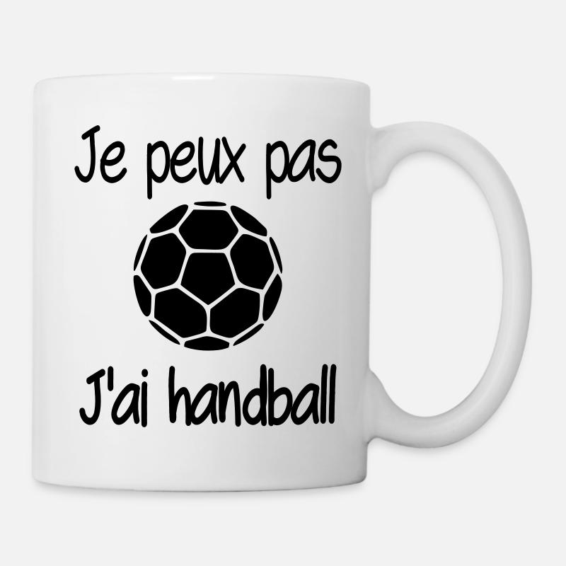 je peux pas j'ai handball - Mug blanc - blanc