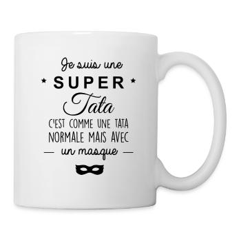 Une super tata - Mug blanc - blanc - Droite