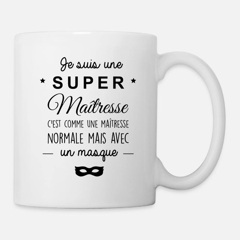Une super maîtresse - Mug blanc - blanc