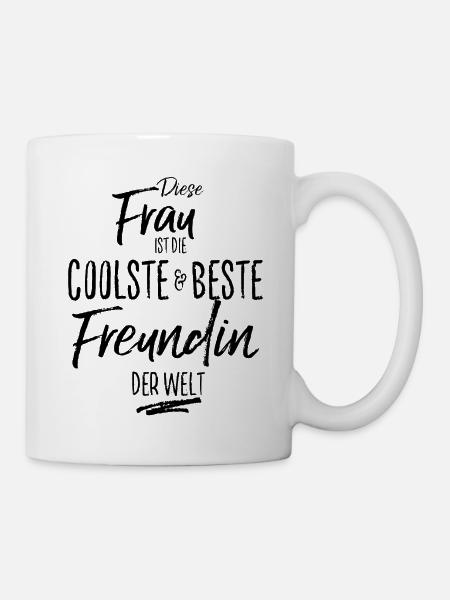 freundin-schwarz - Tasse - Weiß