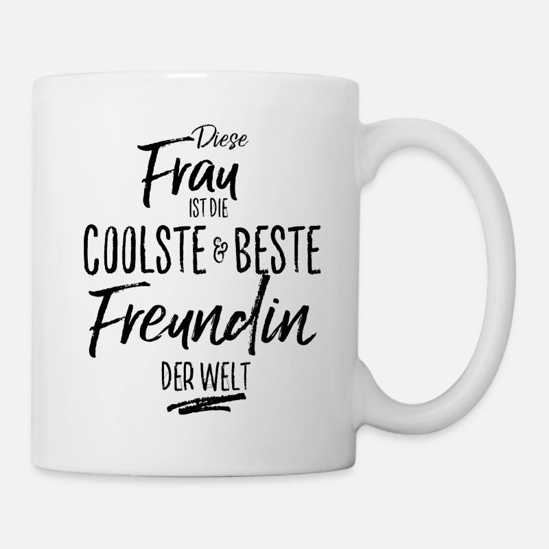 freundin-schwarz - Tasse - Weiß