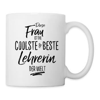 lehrerin-schwarz - Tasse - Weiß - Rechts