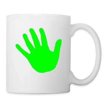 hand gruen - Tasse - Weiß - Rechts