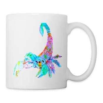 Bunter Skorpion - Tasse - Weiß - Rechts