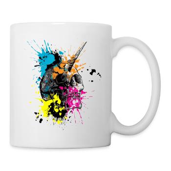 Unicorn Skull - Tasse - Weiß - Rechts