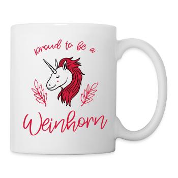 Proud to be a Weinhorn - Tasse - Weiß - Rechts