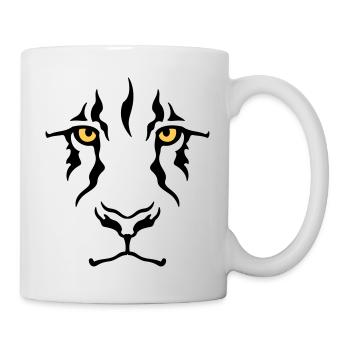 Le regard du lion - Mug blanc - blanc - Droite