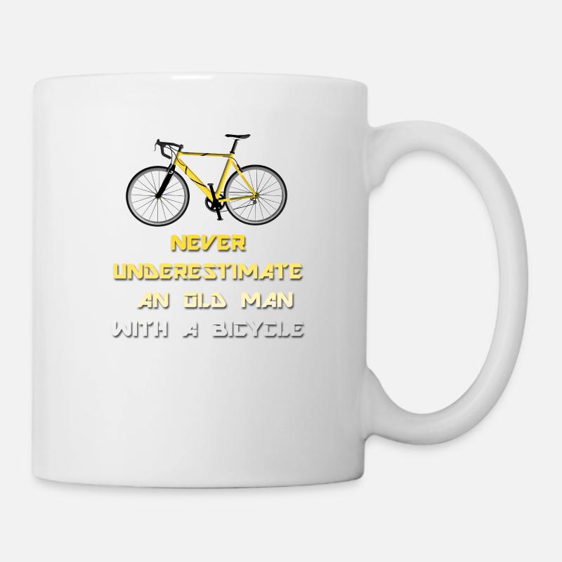 Cycling - Never underestimate an old man with a - Mug - white