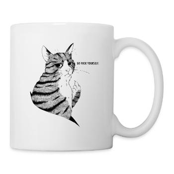 schlechte Kätzchen - Tasse - Weiß - Rechts