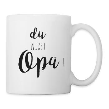 du wirst Opa - Tasse - Weiß - Rechts