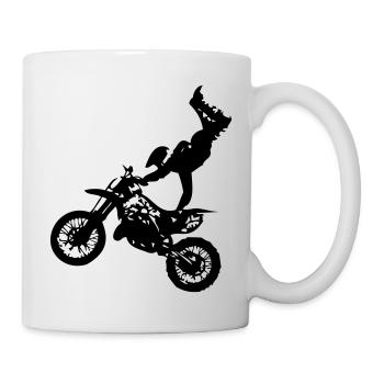 Motorrad cross6 - Tasse - Weiß - Rechts