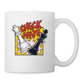 CHECKMATE (Schachmatt) - Tasse - Weiß - Rechts