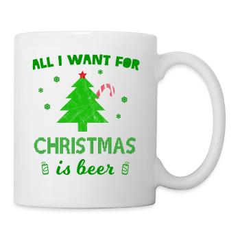Bière de Noël - Cadeau - Mug blanc - blanc - Droite
