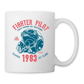 CLASSIC JET PLANE - fighter jet pilot shirt motif - Mug - white - Right