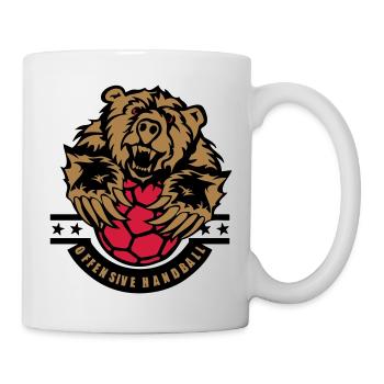 handball ours offensive logo - Mug blanc - blanc - Droite