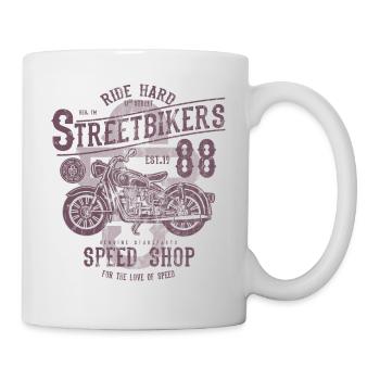 STREET BIKERS - Biker Motorrad Motorcyle Geschenk - Tasse - Weiß - Rechts