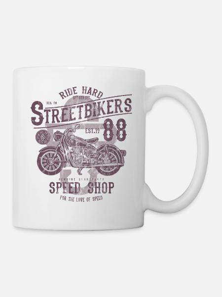 STREET Bikers - Motard cadeau Motorcyle - Mug blanc - blanc