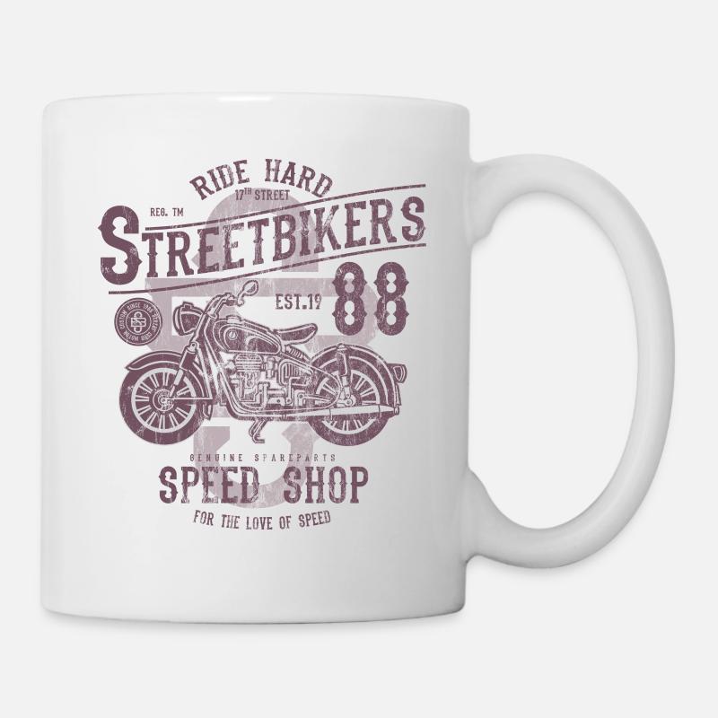 STREET Bikers - Motard cadeau Motorcyle - Mug blanc - blanc