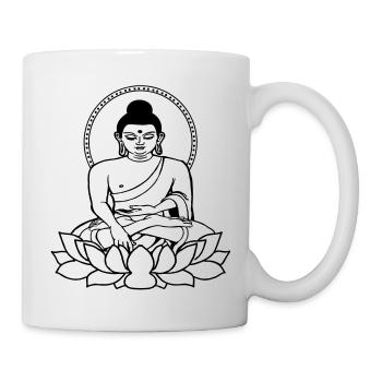 Buddha sitting - Mug blanc - blanc - Droite