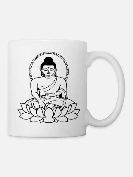 Buddha sitting eu - Mug - white