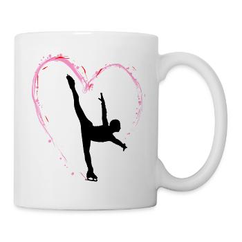 Eiskunstlauf Schlittschuhlauf Eis Figuren Tanz - Tasse - Weiß - Rechts