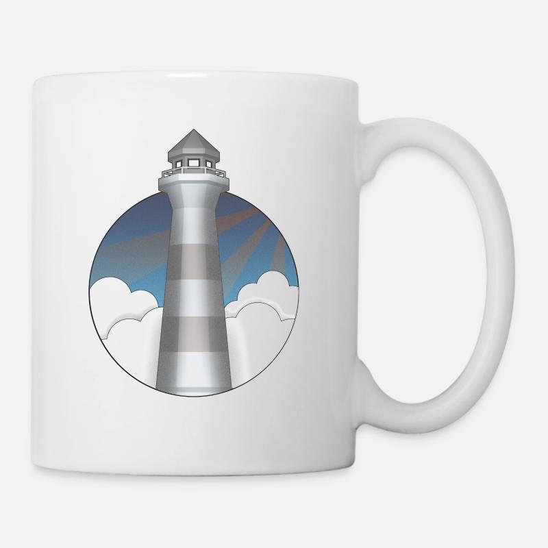 Leuchtturm - Tasse - Weiß