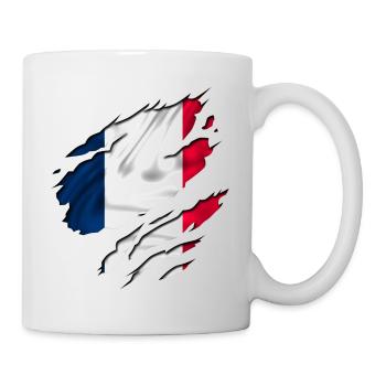 drapeau français france - Mug blanc - blanc - Droite