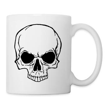 totenkopf - Tasse - Weiß - Rechts