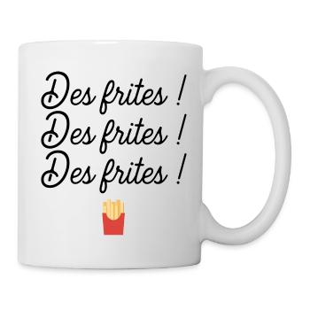 Des frites cadeau - Mug blanc - blanc - Droite