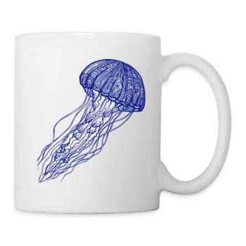 Blue jellyfish - Mug - white - Right
