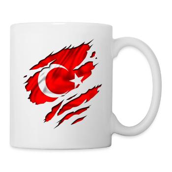 country flag turkey türkiye - Mug - white - Right