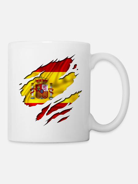 drapeau espagne españa - Mug blanc - blanc