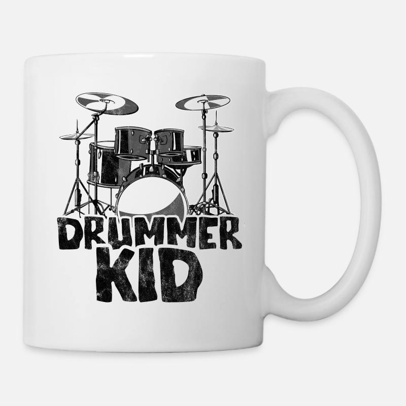 Drummer Kid - Batterie pour enfants - Mug blanc - blanc
