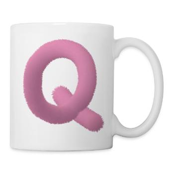 Fluffy Letter Q - Mug - white - Right