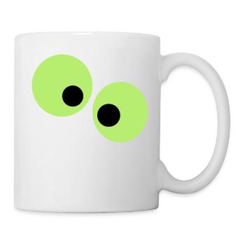 Lustige Augen - Tasse - Weiß - Rechts