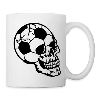 death head football ball head dead skul - Mug - white - Right