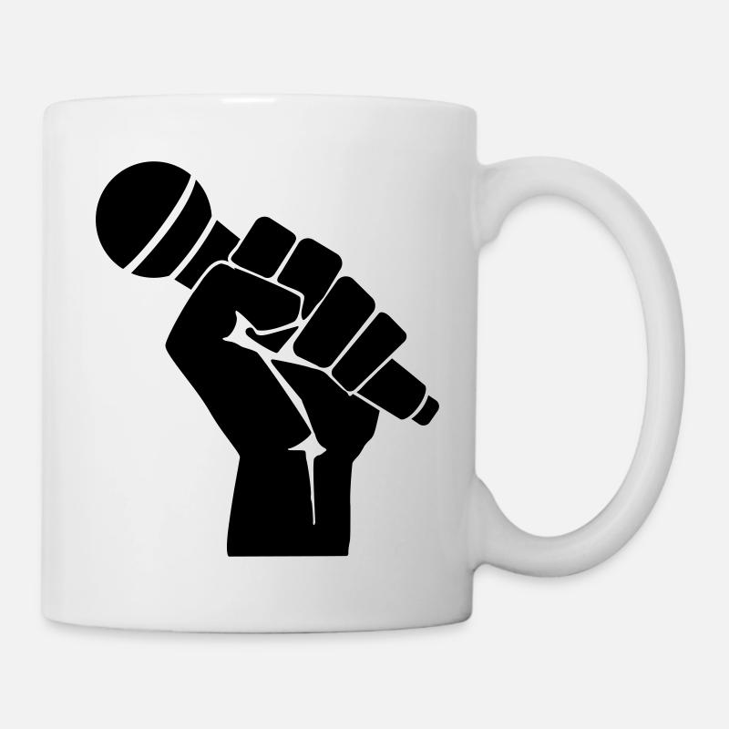 Fist with microphone - Mug - white