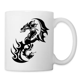 Drachen Tribal Tattoo tatouage14 - Tasse - Weiß - Rechts