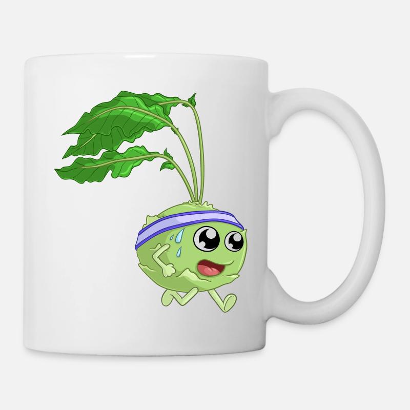 Fitness Kohlrabi - Tasse - Weiß