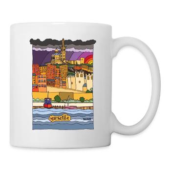 Marseille mon amour - Mug blanc - blanc - Droite