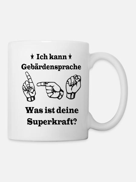 Gebärdensprache - Tasse - Weiß