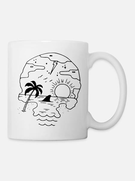 Tête de mort - Mug blanc - blanc
