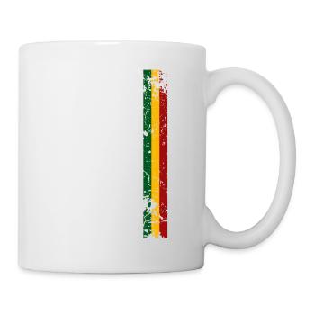 Reggae streifen - Tasse - Weiß - Rechts