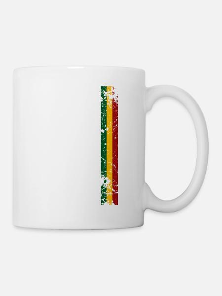 Reggae streifen - Tasse - Weiß