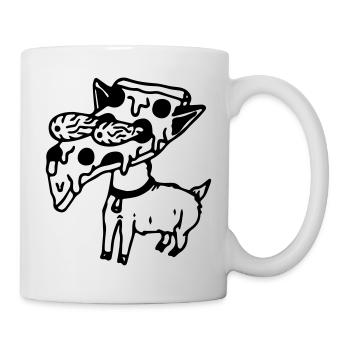 Chien-pizza - Mug blanc - blanc - Droite